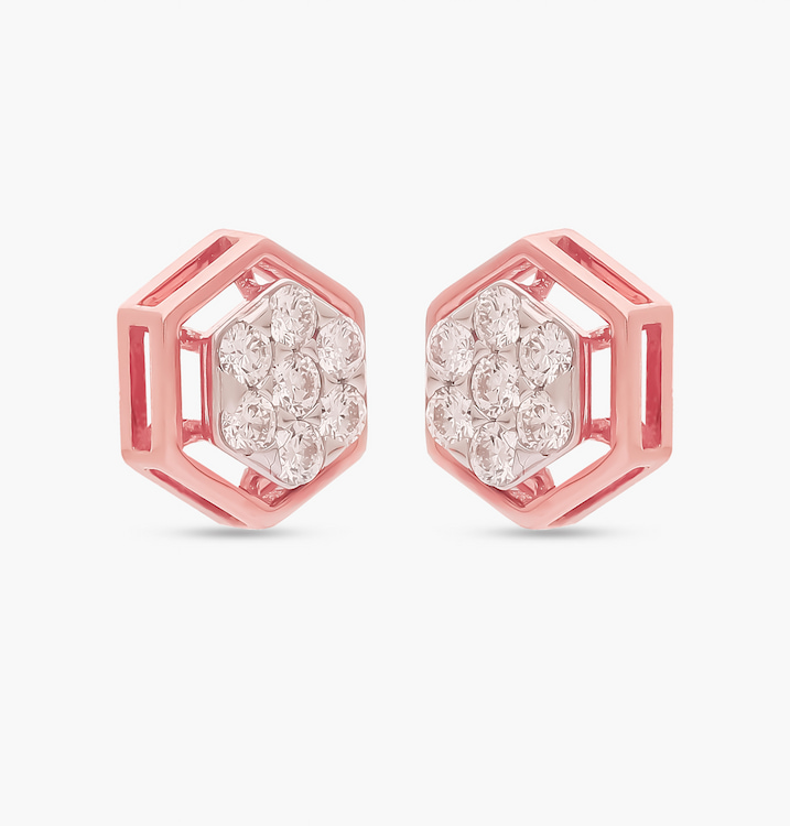 The Shimmering Hexagon Earrings